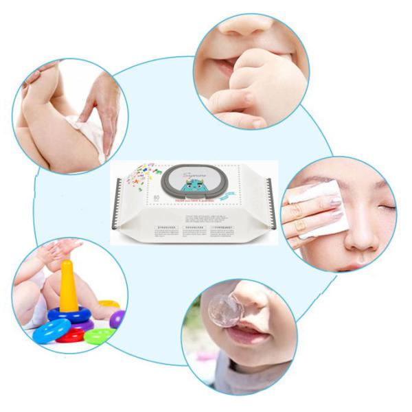 Tejido mojado del bebé del bebé no tejido sano mojado disponible de los trapos sin alcohol