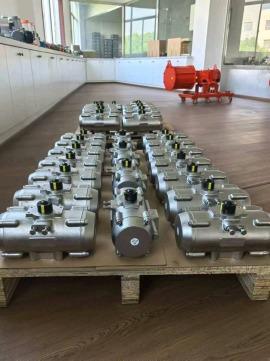 Stainless Steel Rack Pinion Pneumatic Actuator Double Action 0.2-0.8MPa