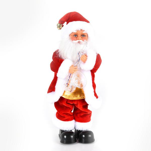 Christmas Electric Santa Claus Plush Toys Holiday Home Decor