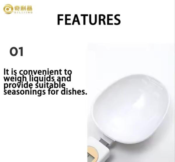 500g/0.1g Digital Kitchen Scale Electronic Gram Spoon Scales with Disposable batteries and Digital Display