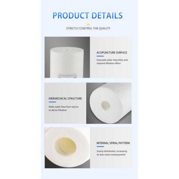 Большой диаметр 20 дюймов PP осадочный фильтр картриджей для замены фильтрации воды