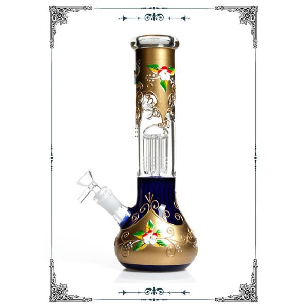 Cooper Art Borosilicate Glass Smoking Glass Tube 6 Arms Perc 50x5mm
