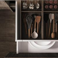 Conception de ligne de squelette moderne sur mesure en bois plat Grain Finition armoire de cuisine en bois massif Armoire de cuisine en bois massif