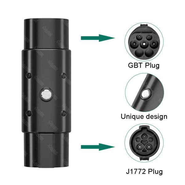 Factory Direct Sales 32A IP54 Adapter Ev Charger J1772 Plug to GBT Car Ac Portable Type 1 to GBT Adapter
