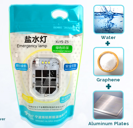 Salt Water Mini Emergency Lamp Aluminum Backup Power Supply