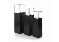 Casillas de pantalla de vidrio de madera con luces LED 350X350X1150MM