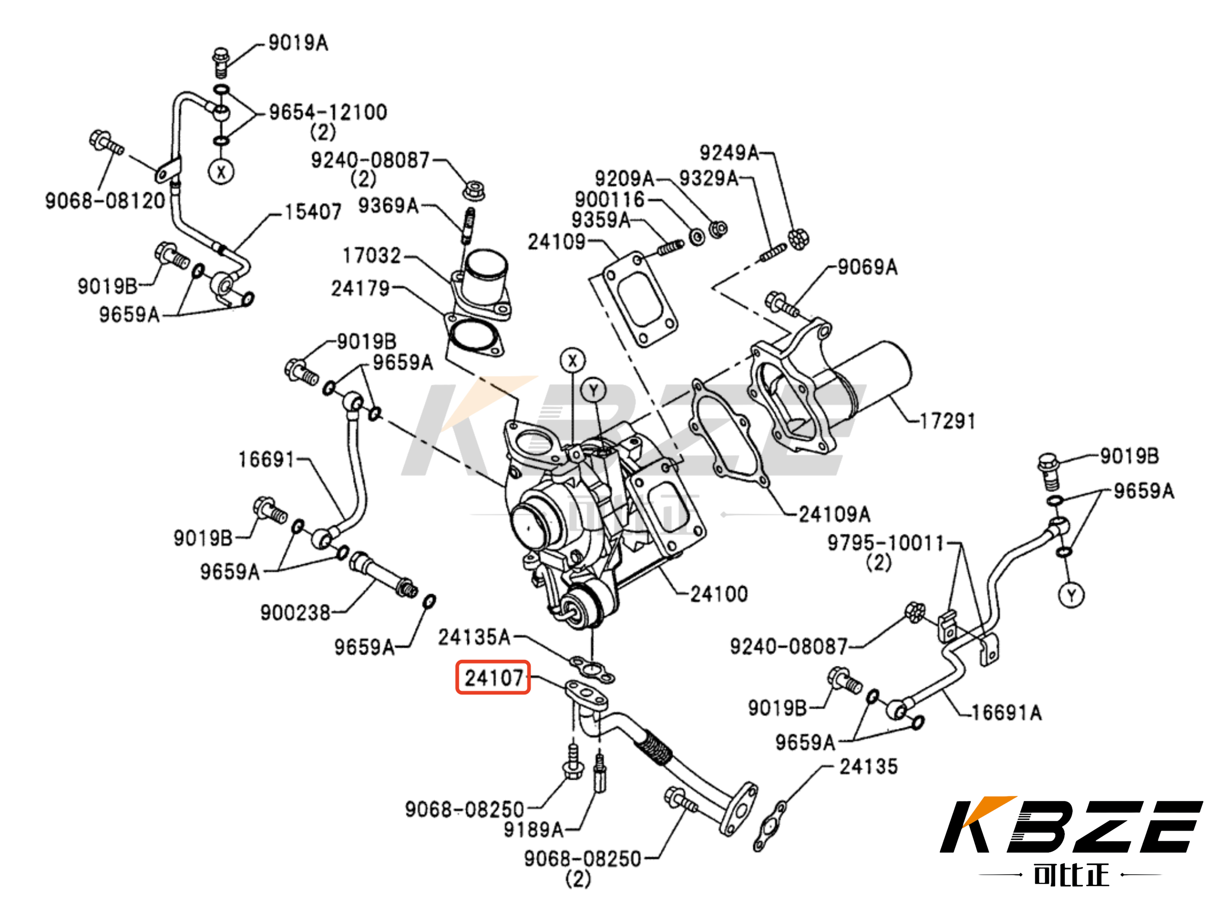 HINO J05 VH241072140A TURBO ОЛЕЙ РЕВЕТНЫЙ ТУБЛИЯ ВПЛАТНЫЙ К KOBELCO EXCAVATOR SK200-8 SK210 SK215 SK235