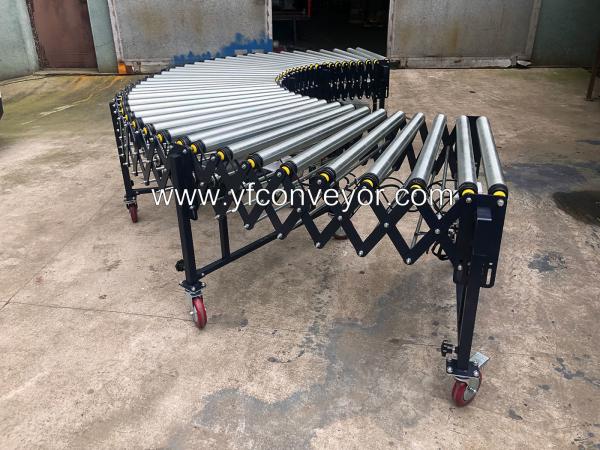 Good price electric power retractable flexible expandable roller conveyor for sale