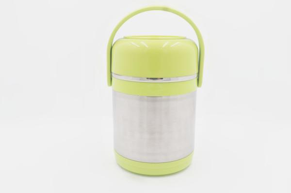 1.5L Hot sale plastic insulated thermos stailess steel easy takeaway food container with big handle