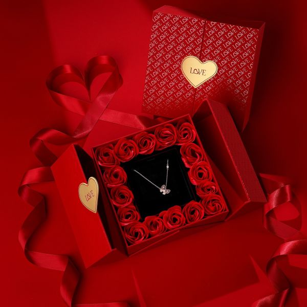 Love Valentines Gift Box Corporate Event Luxury Packaging Premium Jewelry Presentation Customizable Branding For Enterprises