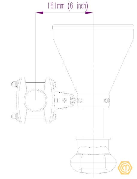 Microwave Horn Antenna For High Gain And Wide Frequency Range 5.0-7.0ghz