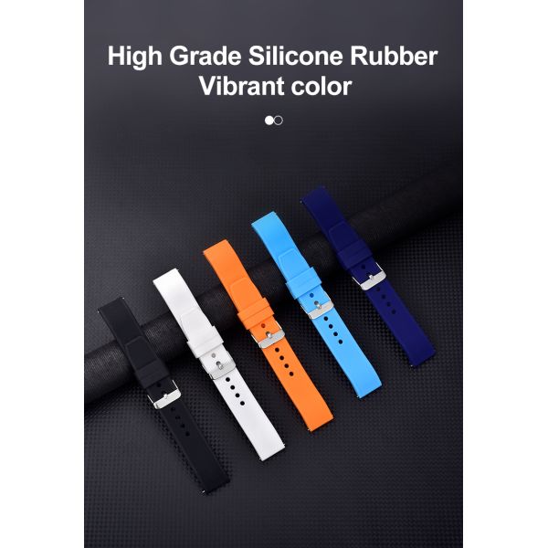 SHX-782 Solid Color Elbow Silicone Watch Strap · Logo Customizable | OEM/ODM - China Wholesaler