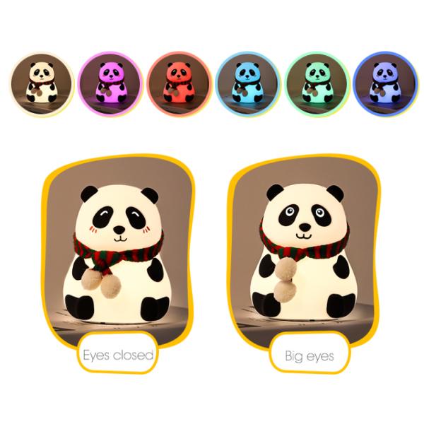 Silicone Panda Led Table Night Light energy saving CE ROHS certificate