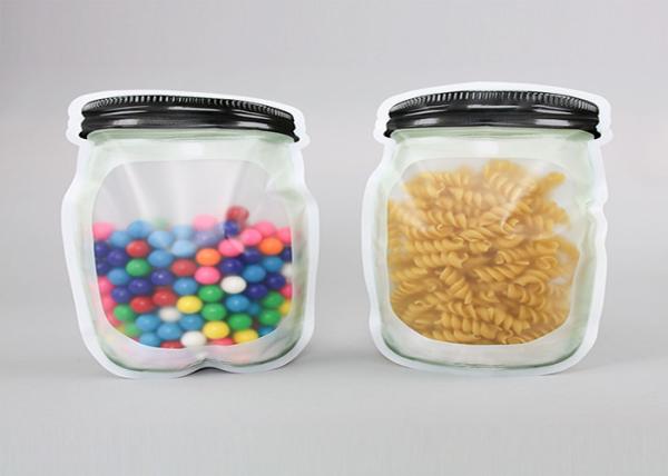 Plastic Laminated Bottle Shaped Pouch Large Capacity For Water / Cookies / Candy