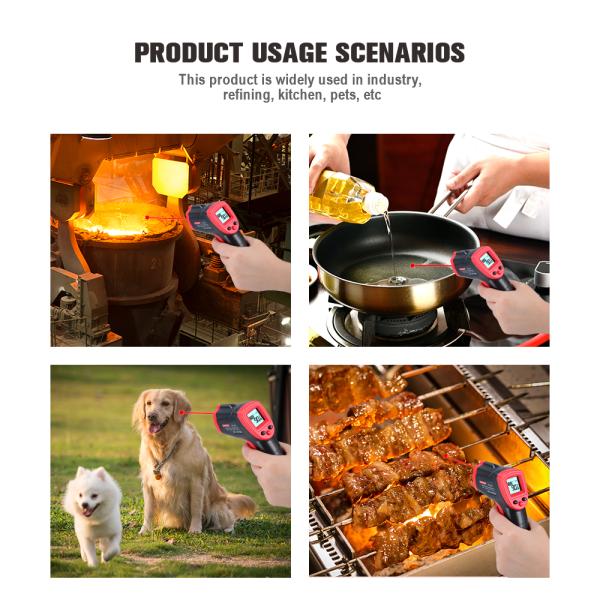 WT320 Kitchen Oil Temperature Gun Thermometer Industrial Temperature Gun Infrared Thermometer Gun