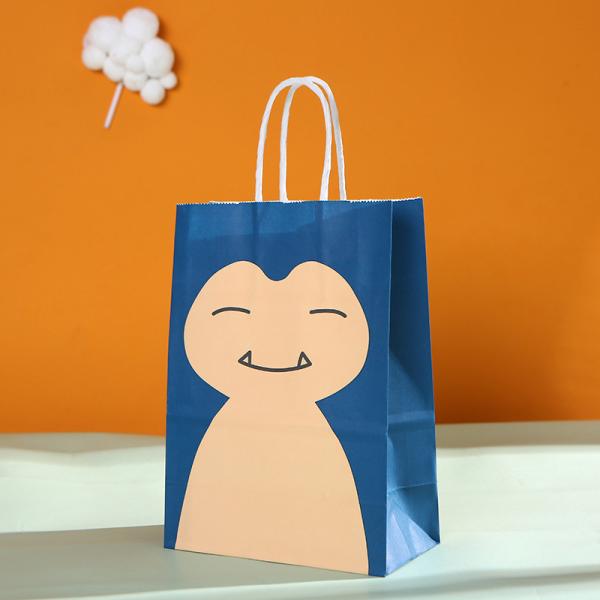 Jigglypuff Squirtle Monsters Theme Kraft Paper Gift Bag for Children's Birthday Party