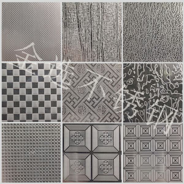 Diamond Embossed Mirror Steel Plate Custom Density For TV Background And Foyer Wall