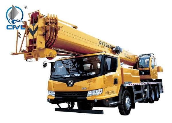 25 Ton Truck Crane Mobile Crane Truck Mounted Crane 3 Axes Truck Chassis Straight Arm Crane / Knuckle Arm Crane