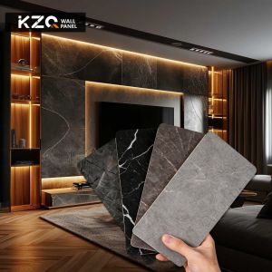 Modern Waterproof Bamboo Charcoal Wood Veneer Co-extruded Wallboard PVC Classic Decorative Wallcovering for Bedroom Hotel Gym