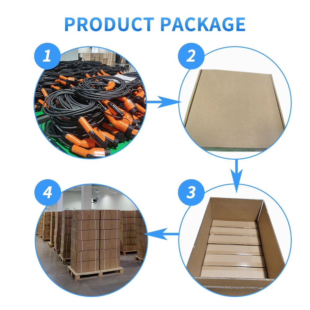 заряжатель автомобиля EV индикаторной лампы типа 1 7kw 3.5kw 16A 32A SAE J1772 портативный