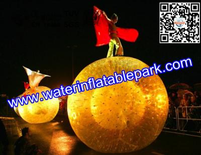 TPU Glass Inflatable Zorb Ball 3m x 2m , Inflatable Human Hamster Ball