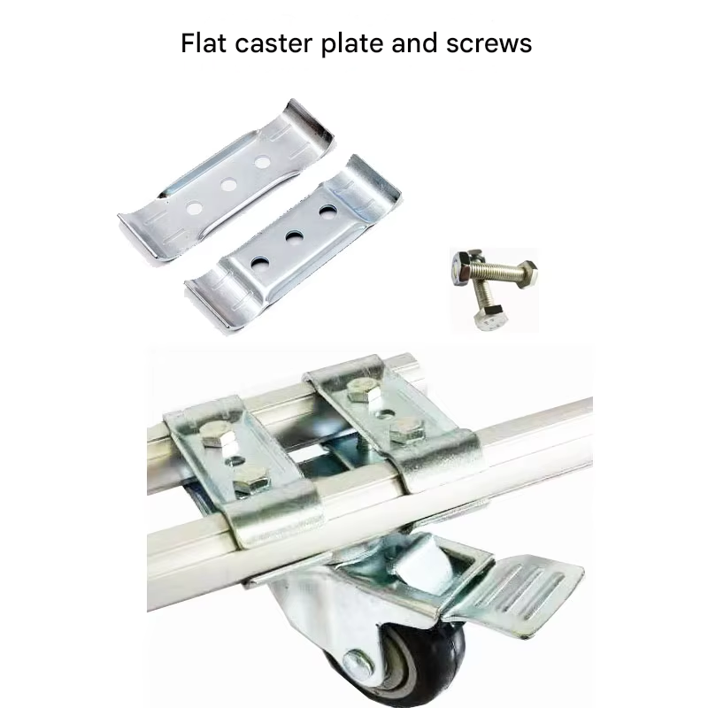 Adjustable Joint Connector Lower Caster Wheel Fitting Rigid Swivel Caster Wheel Accessory for Trolleys Pipe Fittings