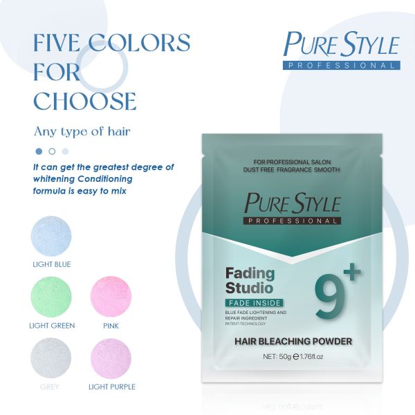 Poudre décolorante pour cheveux professionnelle de salon en vrac 50G qualité cosmétique