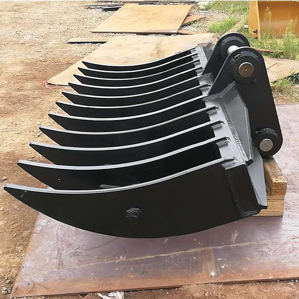 6-12 Teeth Excavator Felled Tree Rake 250 lbs Shipping Weight Versatile Design