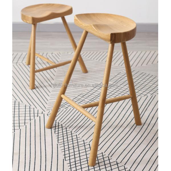 Modern High Chair Design Solid Wood Bar Stool for Pub  L-62