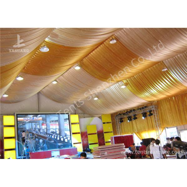 Yellow Lining Decoration Outdoor Event Tent , outdoor canopy tent Aluminum Alloy Framed