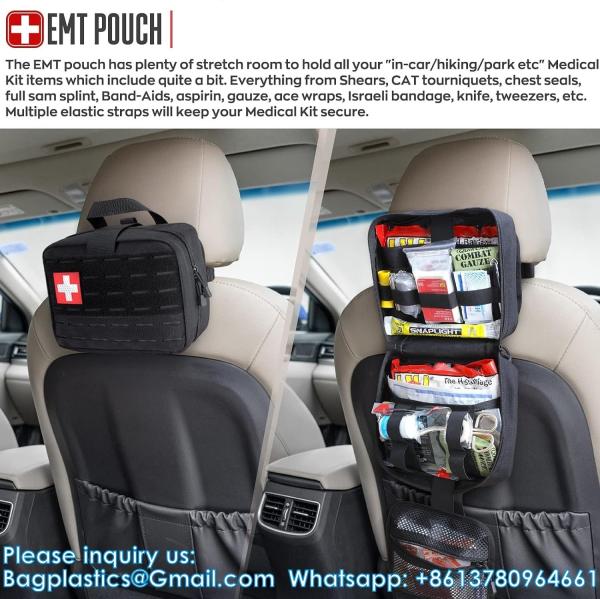 Outdoor Utility Medical Pouch Tactical MOLLE Accessory Pouch Medical Pouch Tactical First Aid Pouch EMT Rip-Away IFAK
