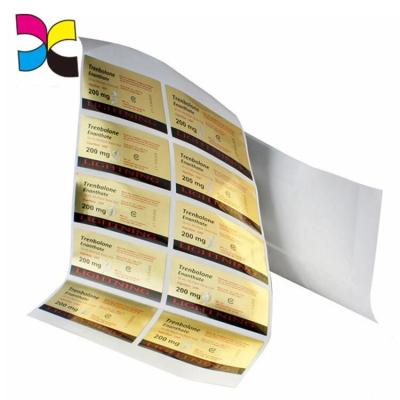 Les labels adhésifs personnalisés d'autocollant de gel gèlent l'emballage résistant de feuille