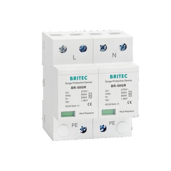 BR-50GR 275 4P Spd T1 T2 Type 1 Surge Protective Device Ac surge protector type 1 Lightning Protector 3 phase spd