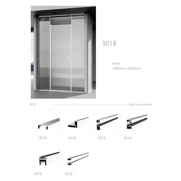 Stainless Frame Shower Room Glass Door SUS304 Long Lasting Easy To Install