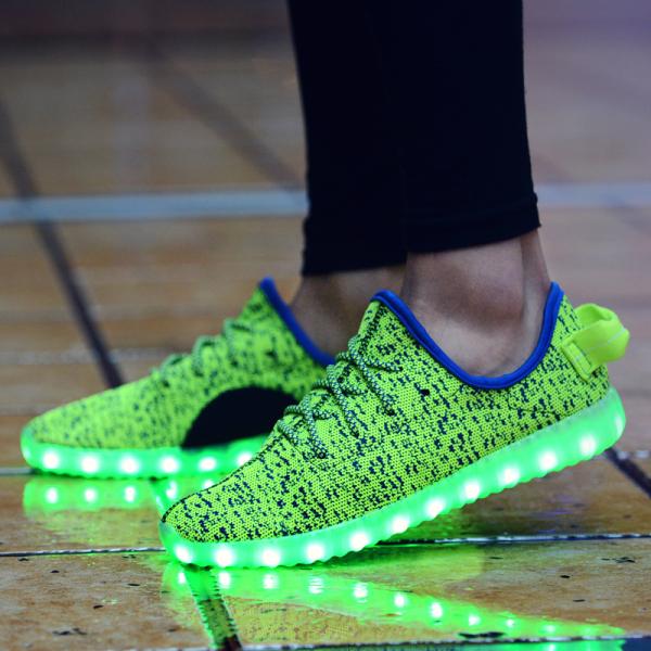 Glow in the Dark USB Rechargeable Adult Night Event Walking Shoes Led Sneakers