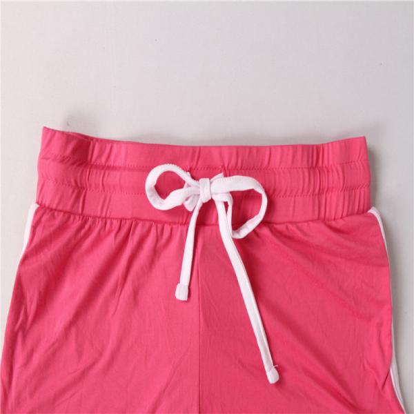 Pink Women'S Pull On Knit Shorts 92% Polyester 8% Spandex