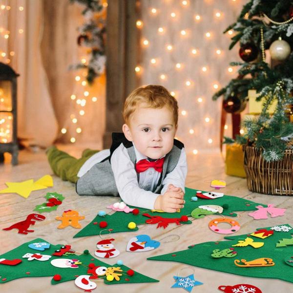 Self Adhesive 5mm Homemade Felt Christmas Tree Decorations