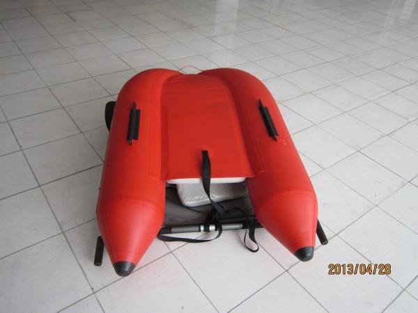 Small Dinghy Belly Boat Inflatable Pontoon Fishing Boat for Single Person