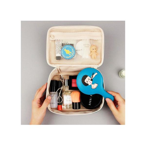 Cartoon Pattern Cute Cosmetic Case PU Leather Multi Colored High Capacity