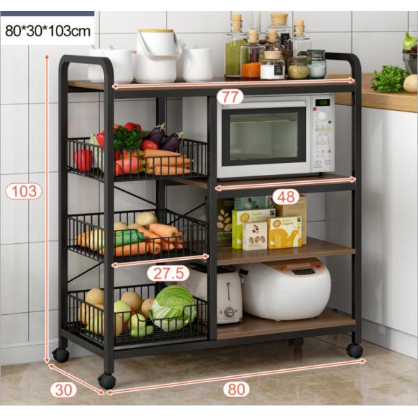 4 Tier Removable Kitchen Storage Rack , Anti Rust Kitchen Plate Rack Shelf