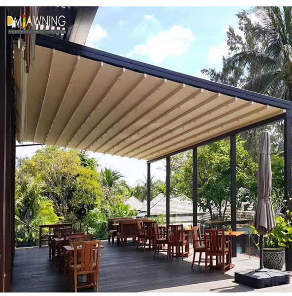 Наружный пергольный тент садовый солнцезащитный зонт ПВХ водонепроницаемая моторизованная пергольная тент