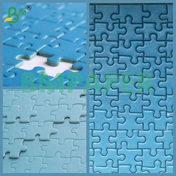 Light Blue Puzzle Paperboard 1000gsm 1.5mm Solid Board For Jigsaw Industry