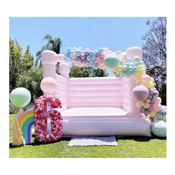 13x13 Venda comercial de PVC inflável casa de saltos branca salto castelo para crianças porta-vozes de casamento
