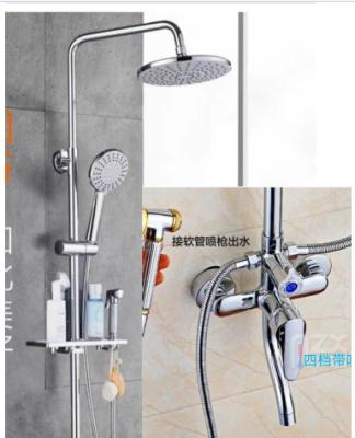 Chrome Bathroom Shower Head Set 22mm Rain Mixer Shower Combo Set
