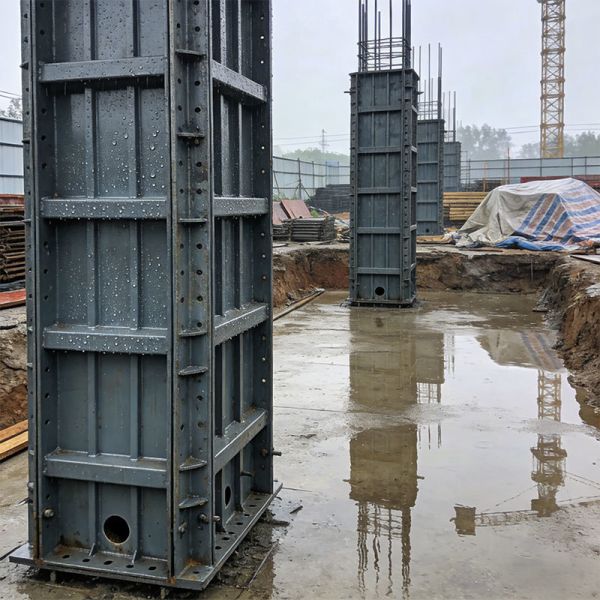 Modern Industrial Light Steel Concrete Column Formwork For Column Construction