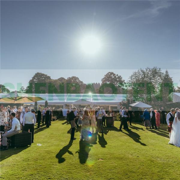 100 Seats White PVC Garden Party Tent Catering Hiring Tents A Frame Shape