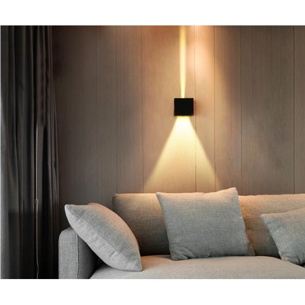 500lm Iron Aluminum 2 Face Glowing 2*3w/2*6w LED Wall Lamp Ideal for Indoor and Outdoor