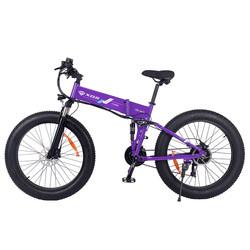Folding 750Watt Fat Tire Electric Mountain Bike Snow Electric Bicycles