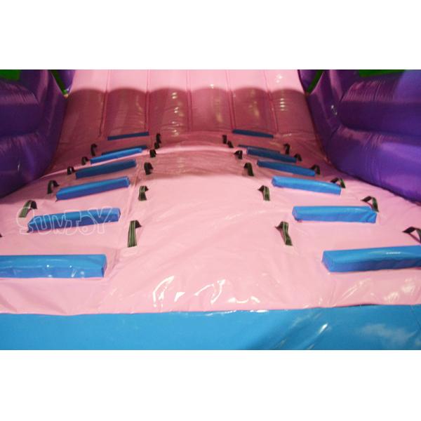 12M Length Pink Green Inflatable Obstacle Course For Adult