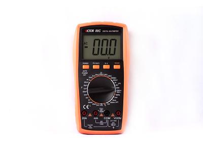 VICTOR 88C Multiméter digital de alcance manual 1999 conta com RMS verdadeiro 1000V/20A AC DC com frequência de temperatura